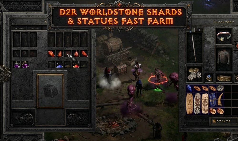 D2R Worldstone Shards && Statues Farming Guide