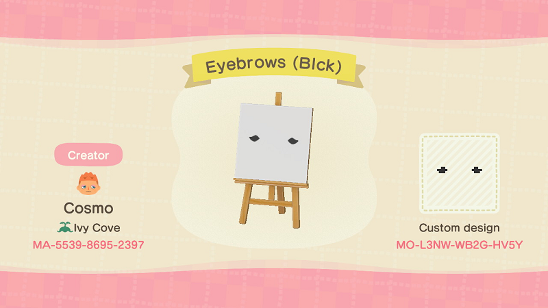 ACNH Thick Anime EyeBrows