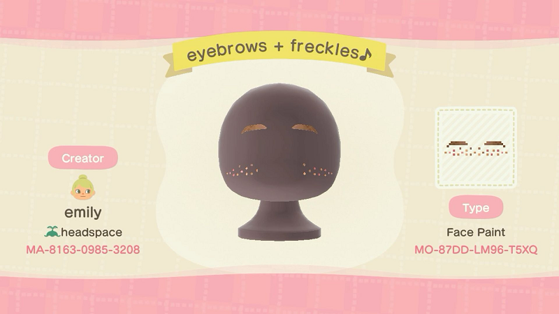 ACNH Eyebrows + Freckles
