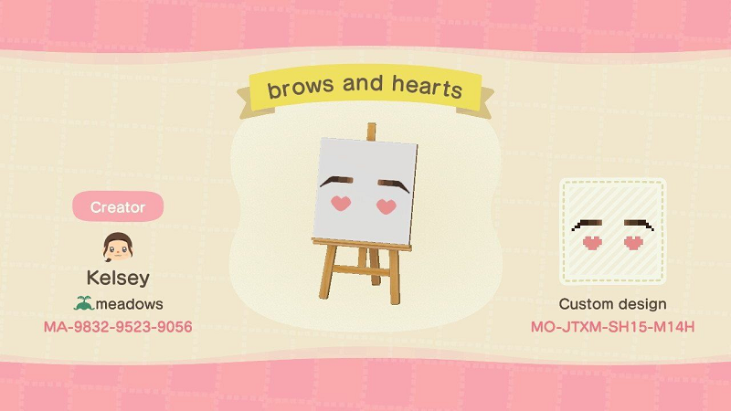 ACNH Eyebrow with Hearts