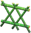 Green bamboo fence