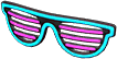 Light blue & pink neon shades