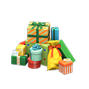 gift pile|yellow