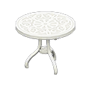 Iron Garden Table White