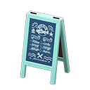 Menu Chalkboard Blue