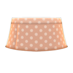 Polka-dot Mini Skirt Beige